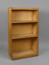 A Plywood Waterfall Open Bookcase, 51cms Wide