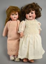 Two Vintage Armand Marseille Dolls with Closing Eyes and Open Mouths, Composition Bodies