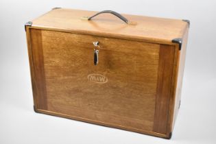 An Unused Engineers Chest with Dovetail Joints by M and W, Removable Front Panel to Fitted