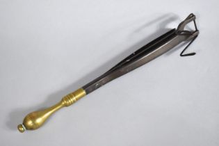 A 19th Century Brass Handled Iron Tool, 36cm Long