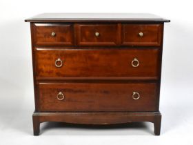 A Stag Mahogany Bedroom Chest of Three Short and Two Long Drawers, 82cms Wide