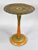 A Mid 20th Century Circular Dished Top Wine Table, 39cms Diameter and 54cms High