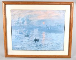 A Framed Claude Monet Print, Sunrise, 57x44cm