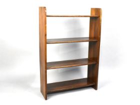 An Edwardian Galleried Open Bookcase, 60cms Wide