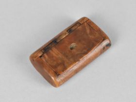 A 19th Century Burr Wood Snuff Box, 6cms Long