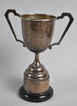 A Hallmarked Silver Two Handled Trophy, "The Norgrove Cup" Dated 1948, 16cms High Plus Circular