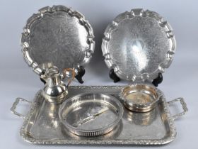 A Collection of Various Silver Plate to Comprise Large Twin Handled Tray, Jug, Sheffield Plated