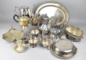 A Large Collection of Various Late 19th and 20th Century Silver Plate to Comprise Large Oval Tray,