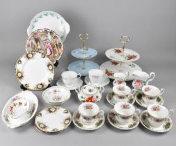 A Collection of Various Royal Albert Teawares to Comprise Berkeley Cups and Saucers, Cake Plates,