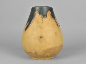 A Studio Pottery Vase with Green Drip Trip Glaze, 16cm high
