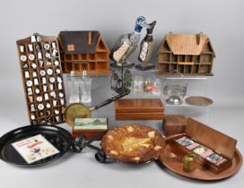 A Collection of Various Sundry Items to Comprise Duck Boot Brushes, Treen, Boxes, Metal wares etc