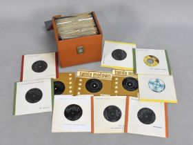 A Box Containing 45 RPM Records, Mostly Motown
