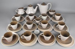 A Large Collection of Poole Two Tone Pink and Brown Tea and Coffee Wares to Comprise Cups,