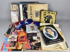 A Collection of Elvis Presley Ephemera to Comprise Records, Singles, Magazines, Pillow, Annuals,