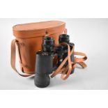 A Pair of Leather Cased 8x40 Field Binoculars