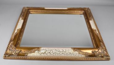 A Reproduction Gilt Framed Rectangular Wall Mirror, 64cms Wide