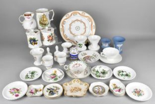 A Collection of Various Ceramics to Comprise Shaped Jewelled Dish with Hand Painted with Cherubs and