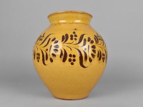 A Slip Glazed Pottery Vase, Signed to Base, 20cm high