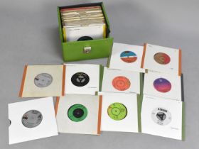 A Box Containing 45RPM Records to include The Three Degrees, Leo Sayer, Andy Kim, The Real Thing Etc