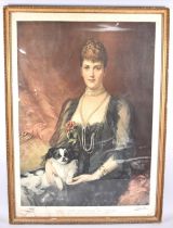 A Large Framed Edwardian Print, The Princess of Wales after Luke Fildes, 53x75cms