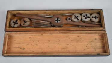 A Vintage Wooden Cased Tap and Die Set