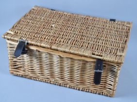 A Modern Wicker Picnic Hamper, 46cms Wide