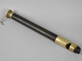 A Vintage Brass Mounted Slide Whistle or Jazz Flute, 35cms Long