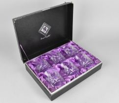 A Cased Set of Six Edinburgh International Hand Cut Crystal Short Tumblers