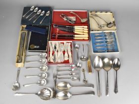 A Collection of Various Silver Plated Flatware to Comprise Loose and Cased Examples