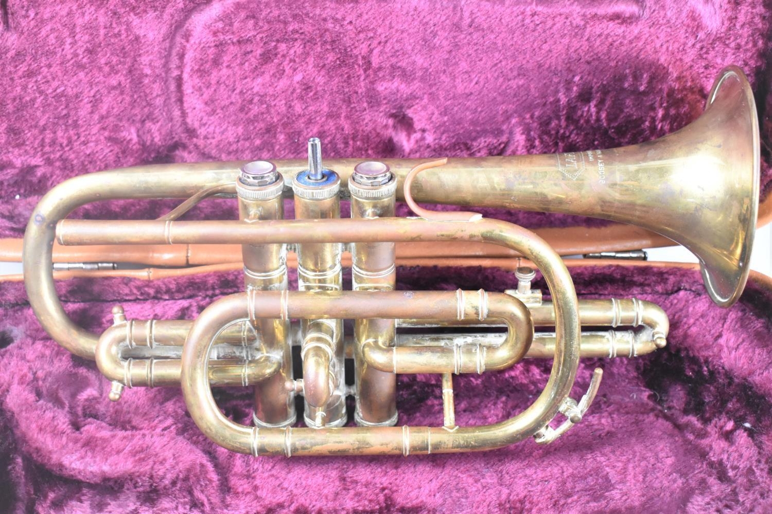 A Brass Trumpet, The Lafleur, Imported by Boosey & Hawkes, Condition Issues, Fitted Carrying Case - Bild 2 aus 4