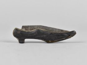 A Novelty Pocket Knife, The Scales in the Form of a Ladies Shoe, Condition Issues, 7.5cms Long