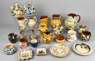 A Collection of Various Slip Glazed Pottery to Comprise Tulip Vases, Devonware, Torquay etc (Various