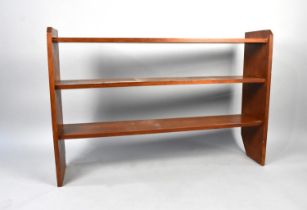 A Mid 20th Century Three Shelf Open Bookcase, 119cms Wide