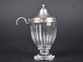 A Georgian Silver and Glass Condiment Pot by CF (Crispin Fuller?), 13cm high, Condition Issues to
