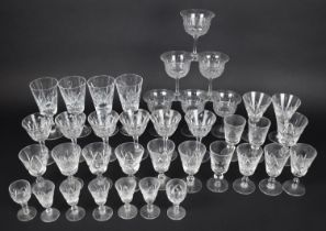A Collection of Various Cut Glass to Comprise Sherry Glasses Liqueurs Etc