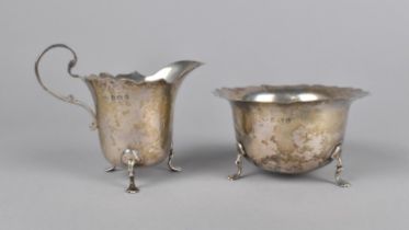 A Silver Jug and Matching Sugar Bowl, Birmingham Hallmark, 85g