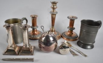 A Collection of Various Silver Plate and Sheffield Plate together with Pewter Tankards