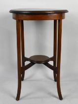 A Circular Edwardian String Inlaid Mahogany Occasional Table, 49cms Diameter and 74cms High