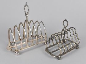Two Edwardian Silver Plated Toast Racks