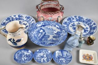 A Small Collection of Various Ceramics to include Copeland Spode Blue Italian Bowl, Alvin Irvine