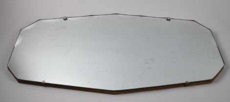 A Mid 20th Century Bevel Edged Wall Mirror, 66x37cm