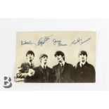 The Beatles Photo Card - Signed by Paul McCartney To Back