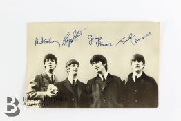 The Beatles Photo Card - Signed by Paul McCartney To Back