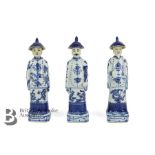 Chinese Blue and White Sanxing Deity