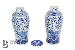 Chinese Blue and White Baluster Vases