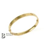 Cartier 18ct Yellow Gold 'Love' Bracelet