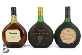 Three Bottles of French Armagnac