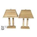 Pair of Lamp Bases and Shades