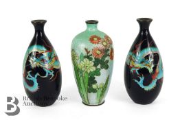 Pair of Japanese Cloisonné Vases