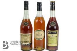 Three Bottles of French Cognac